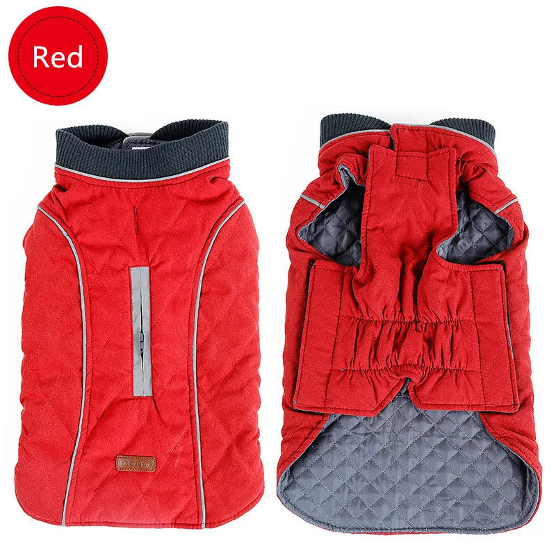 New Winter Coat Retro Design Cozy Winter Dog Pet Jacket Vest Warm Pet Outfit Clothes Dor Dogs 6 Colors