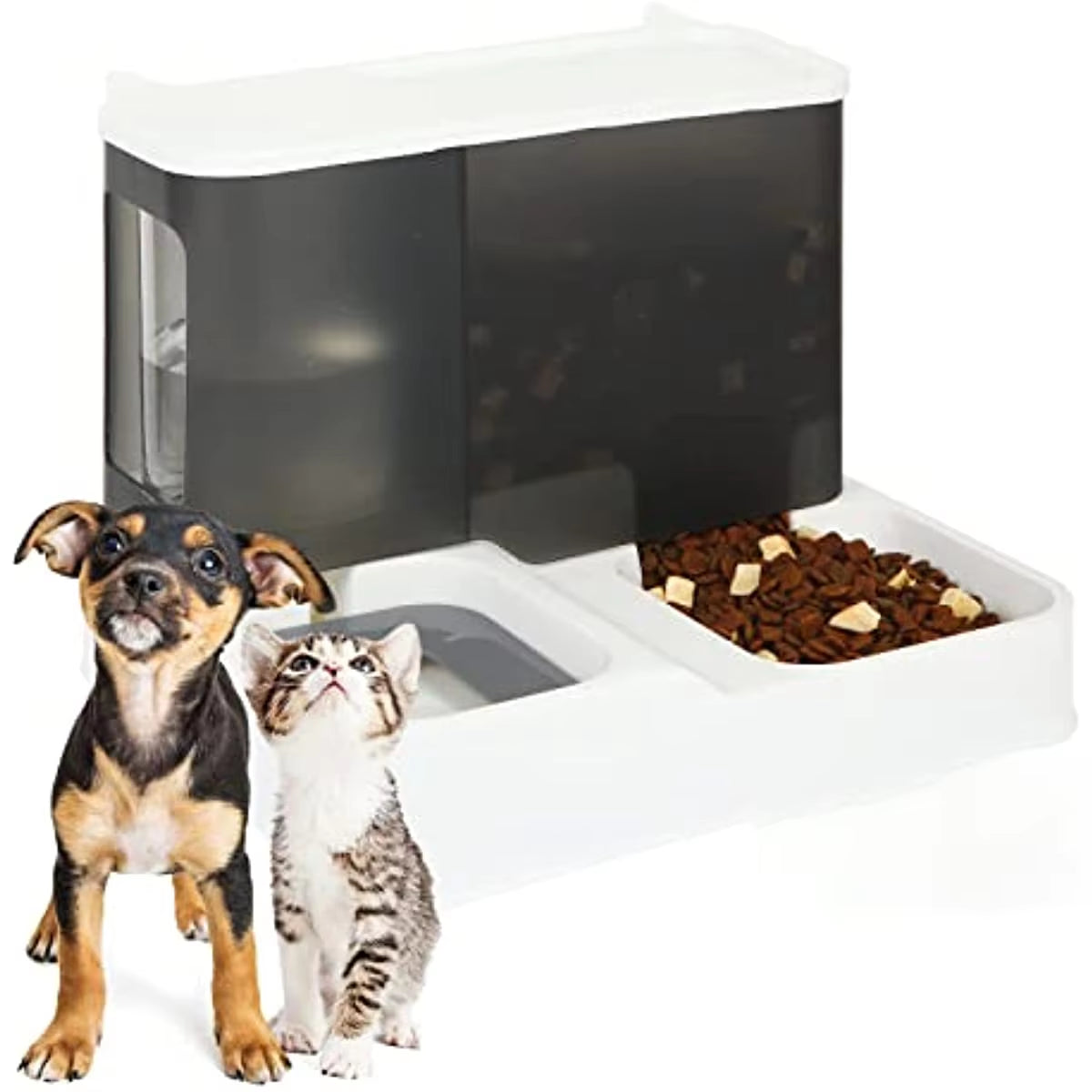 2-in-1 Automatic Pet Gravity Feeder for Cats and Dogs: Ensuring Optimal Feeding and Hydration