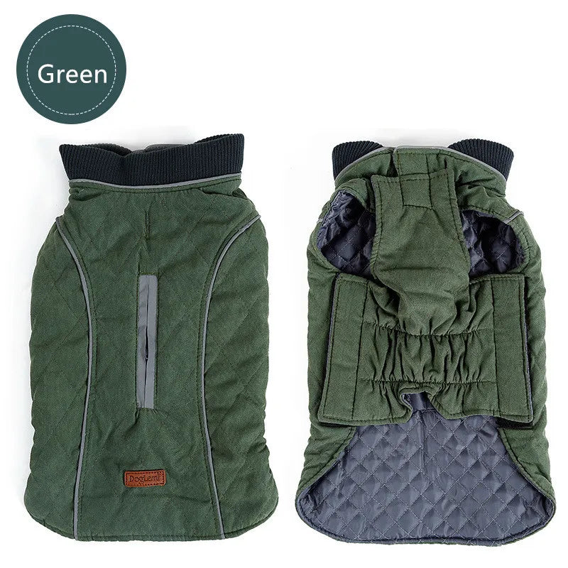 New Winter Coat Retro Design Cozy Winter Dog Pet Jacket Vest Warm Pet Outfit Clothes Dor Dogs 6 Colors