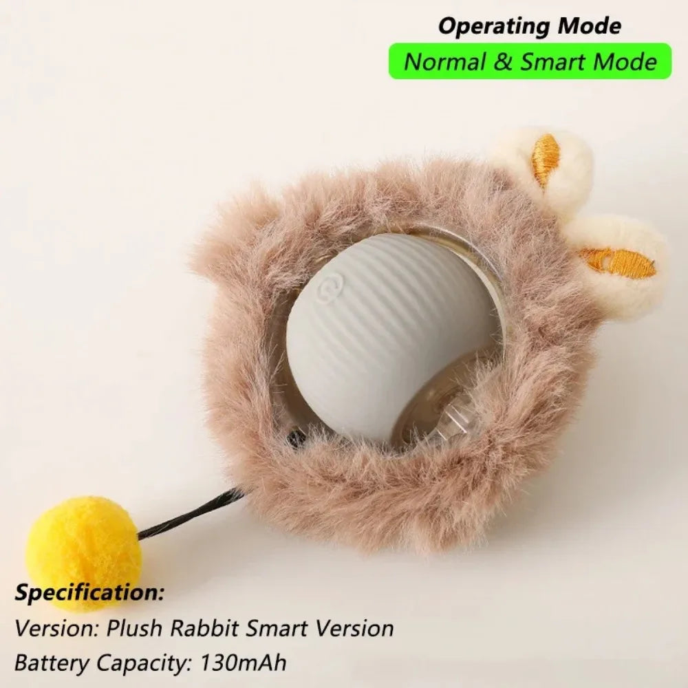 Pelota Interactiva Automática Gatos - Juguete Eléctrico Recargable con Cola