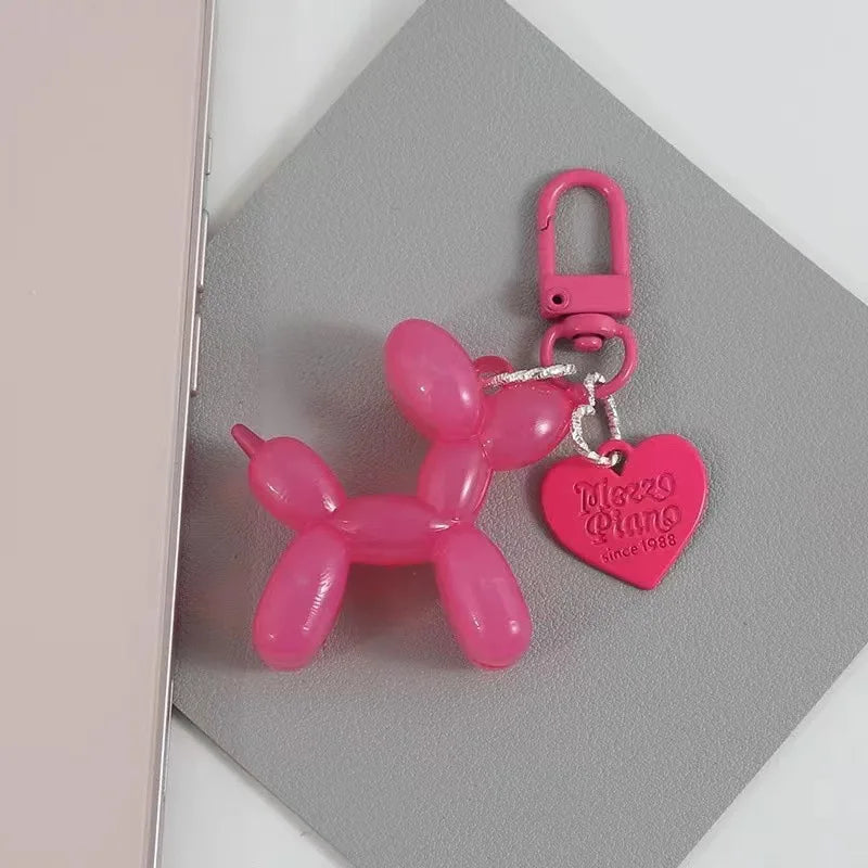 Llavero Perrito Globo Y2K - Charm Acrílico Colorido Estilo Retro