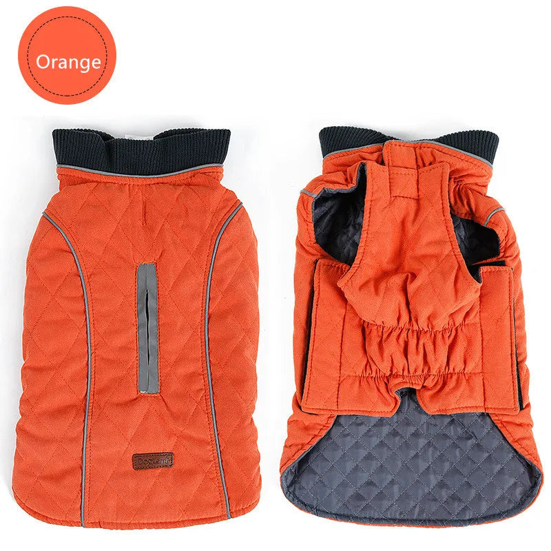 New Winter Coat Retro Design Cozy Winter Dog Pet Jacket Vest Warm Pet Outfit Clothes Dor Dogs 6 Colors