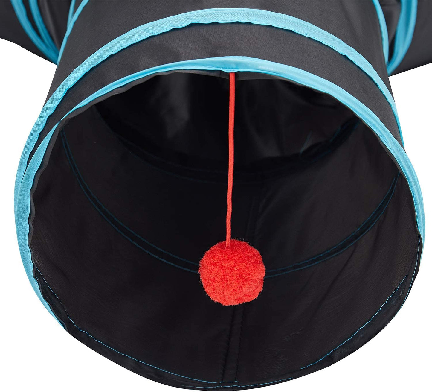 Pet Cat Tunnel Tube Cat Toys 3 Way Collapsible, Tunnels for Indoor Cats,Kitty Bored Peek Hole Toy Ball Cat, Puppy, Kitty, Kitten, Rabbit