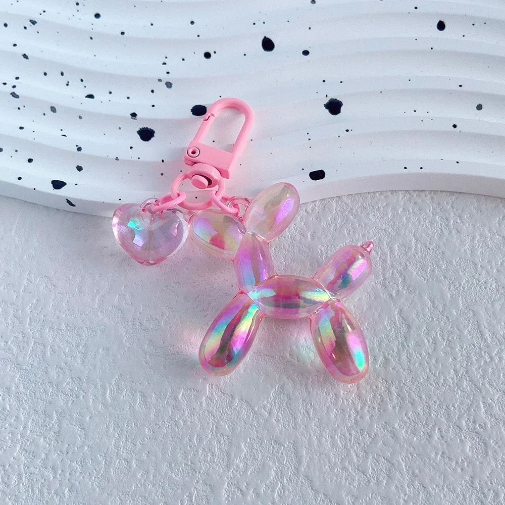 Llavero Perrito Globo Y2K - Charm Acrílico Colorido Estilo Retro