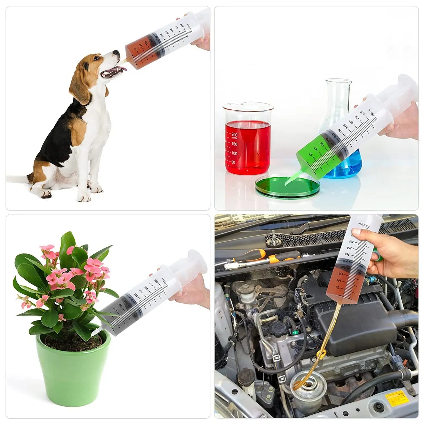Jeringa Multifunción Mascotas 100-550ml - Alimentación y Medicación con Manguera