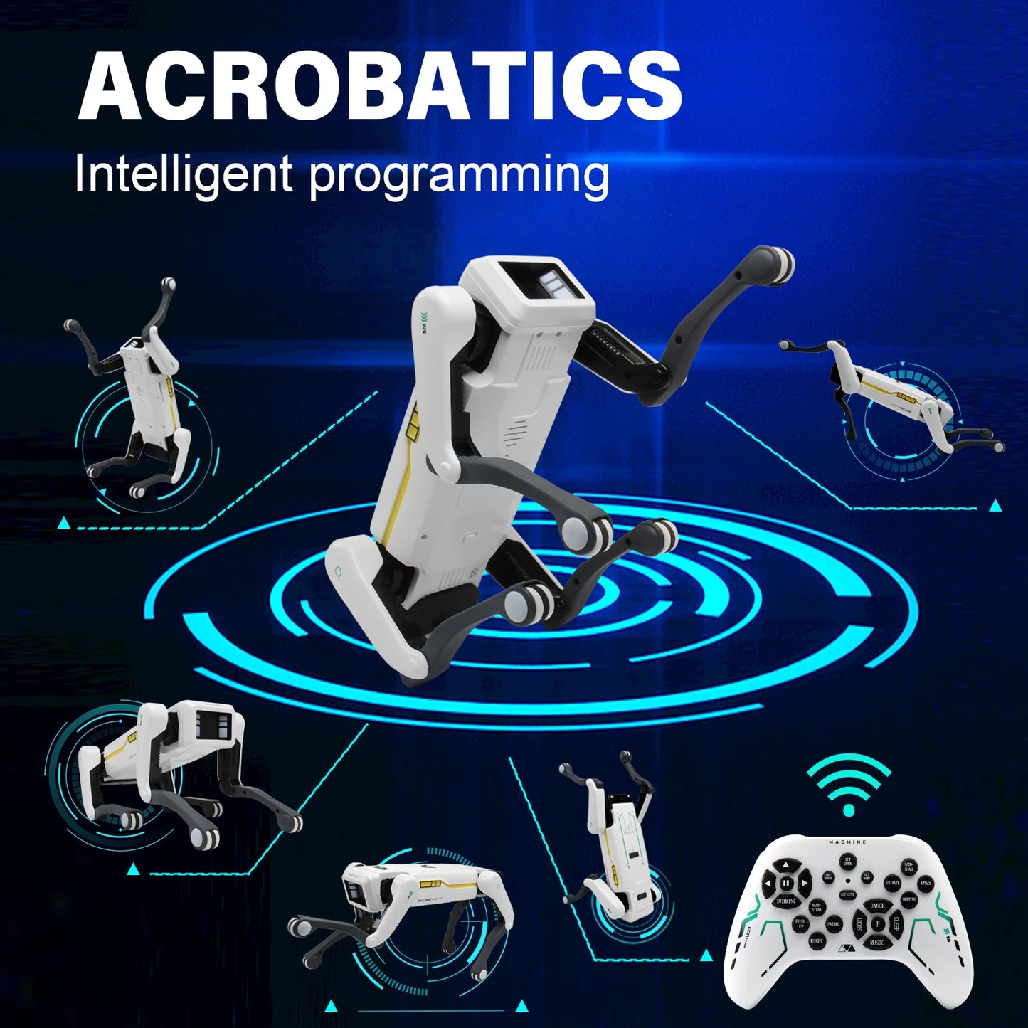 Robot Perro Inteligente AI - Control Remoto APP Programable Canta Baila