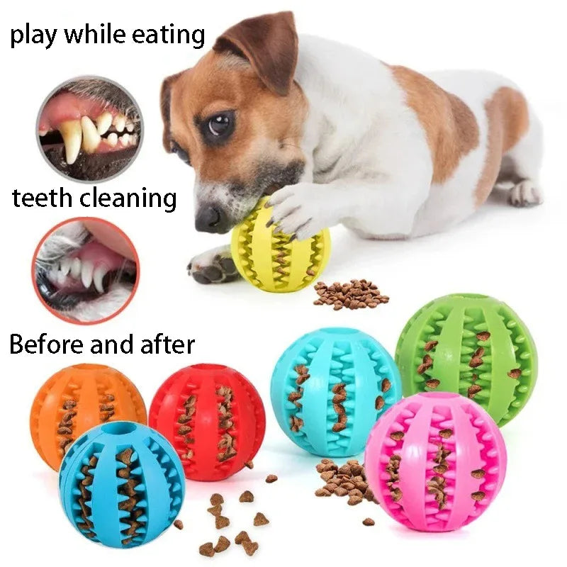 Pelota Goma Natural Perros - Juguete Masticable Limpieza Dental 5cm