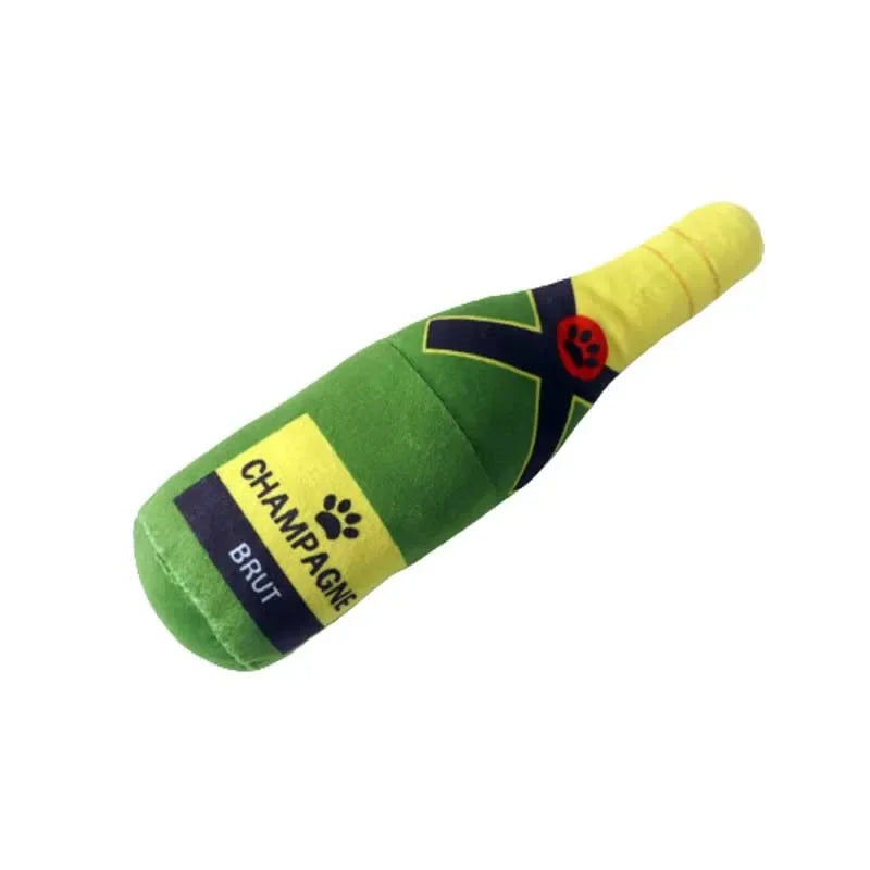 Juguete Botella Cerveza Peluche Premium - Squeaker Dental Perros Todos Tamaños