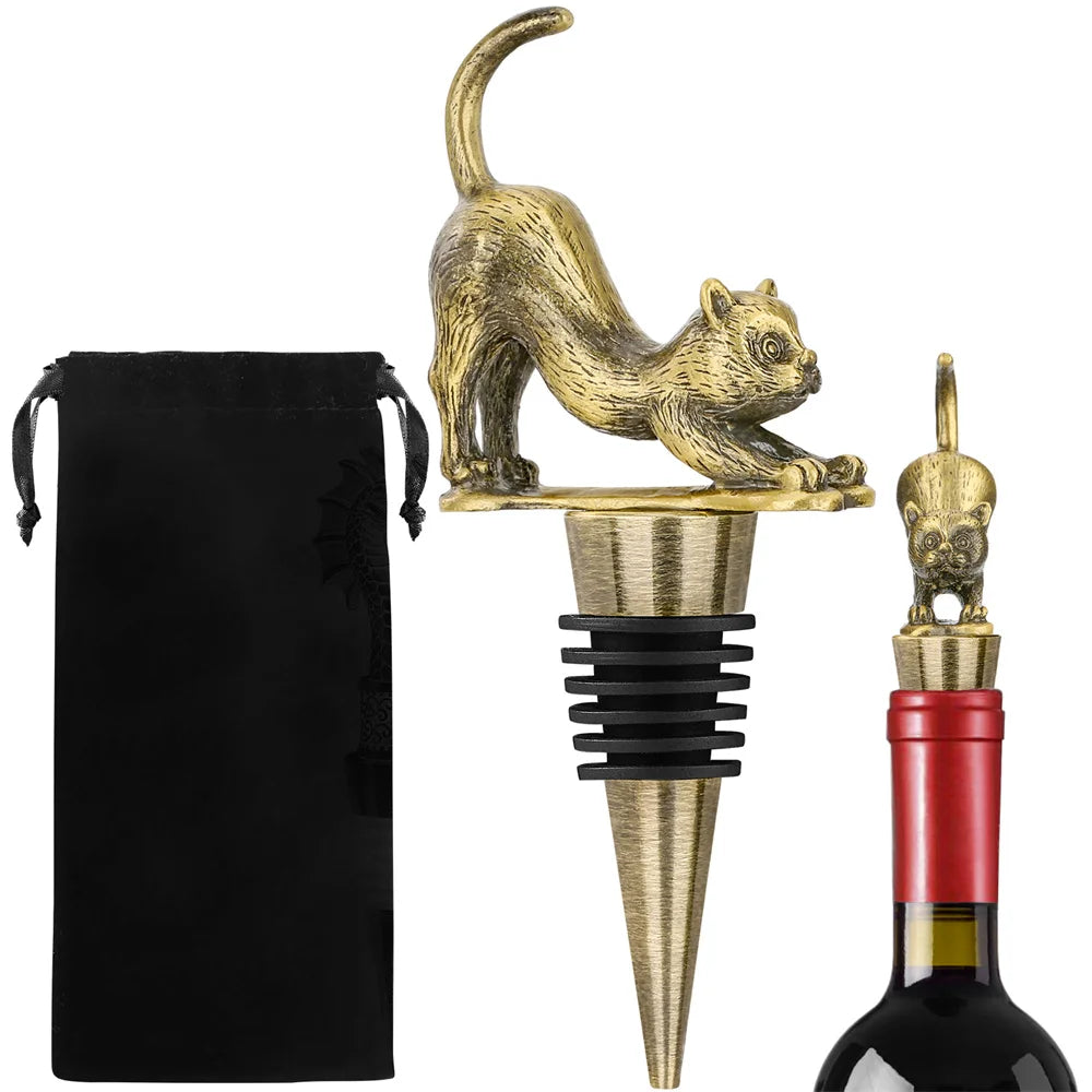 Tapones Vino Decorativos Mascotas - Aleación Zinc Silicona Bar Perro Gato