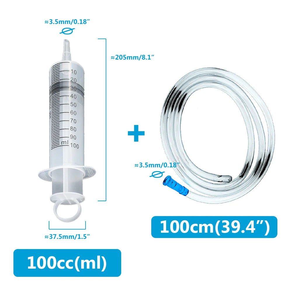 Jeringa Multifunción Mascotas 100-550ml - Alimentación y Medicación con Manguera