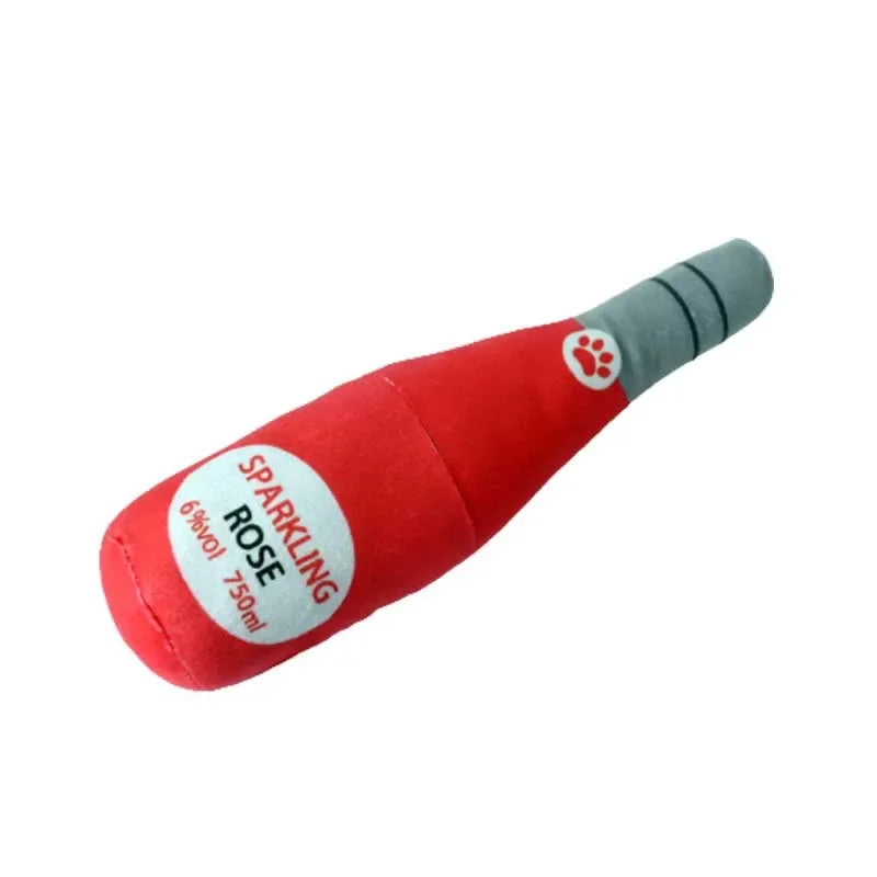 Juguete Botella Cerveza Peluche Premium - Squeaker Dental Perros Todos Tamaños