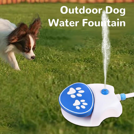 Fuente Agua Automática Perros - Dispensador Activado Pie Exterior con Manguera