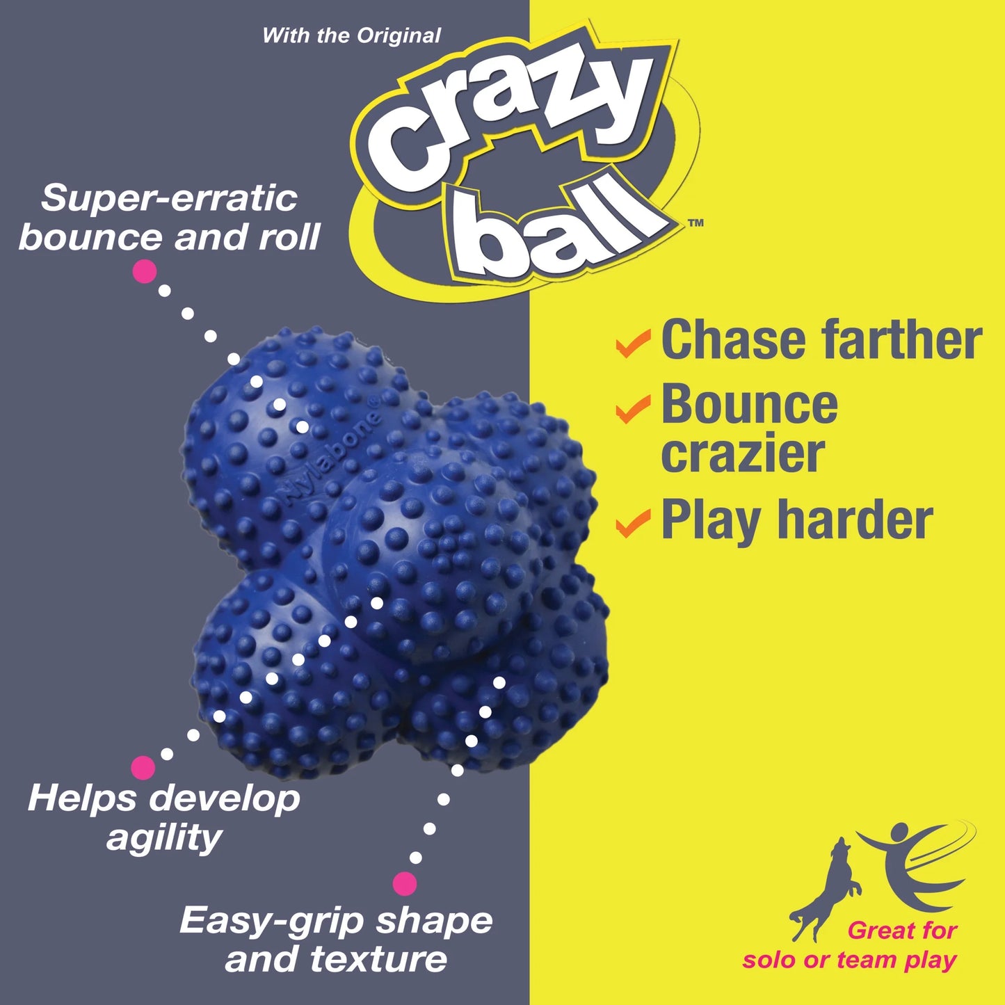 Power Play Large/Giant Ball for Dogs - Suitable for Dogs Up to 50 lbs (Single Count)