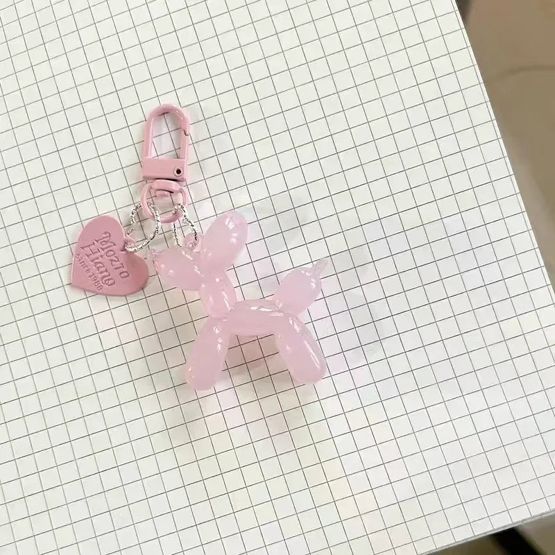 Llavero Perrito Globo Y2K - Charm Acrílico Colorido Estilo Retro