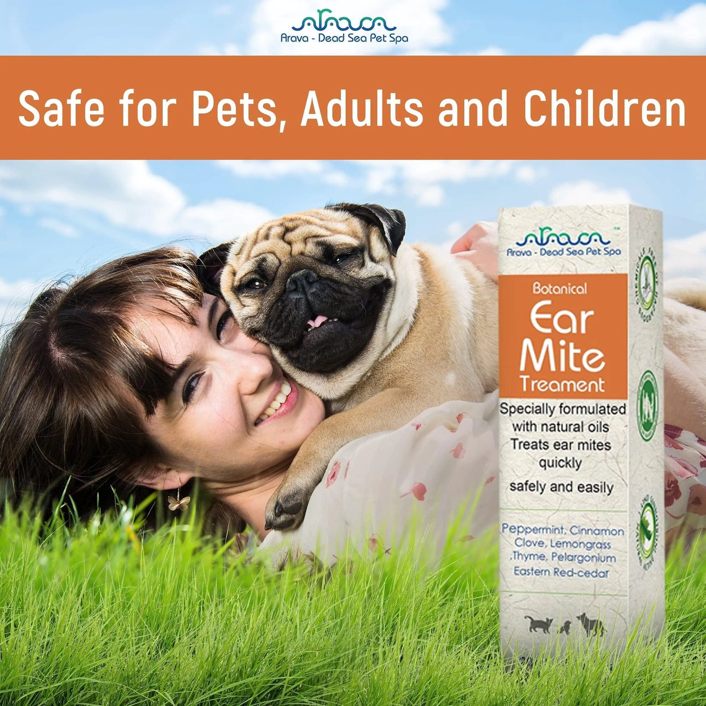 Tratamiento Natural para Ácaros de Oído en Perros y Gatos, Limpiador de Infecciones por Ácaros de Oído