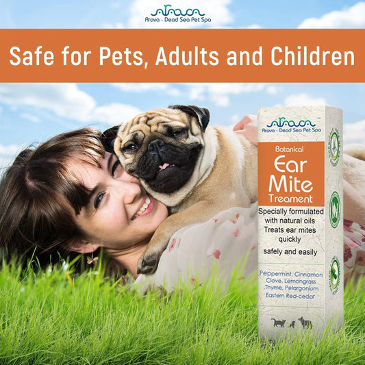 Tratamiento Natural para Ácaros de Oído en Perros y Gatos, Limpiador de Infecciones por Ácaros de Oído