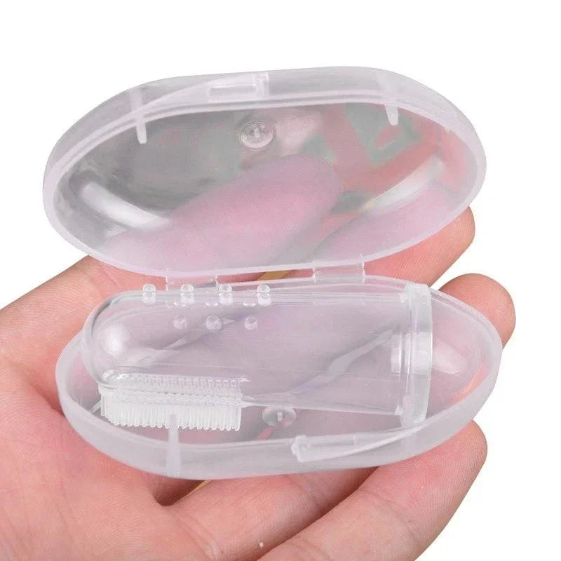 Cepillo Dental Dedo Mascotas - Silicona Suave Limpieza Dientes Perros Gatos