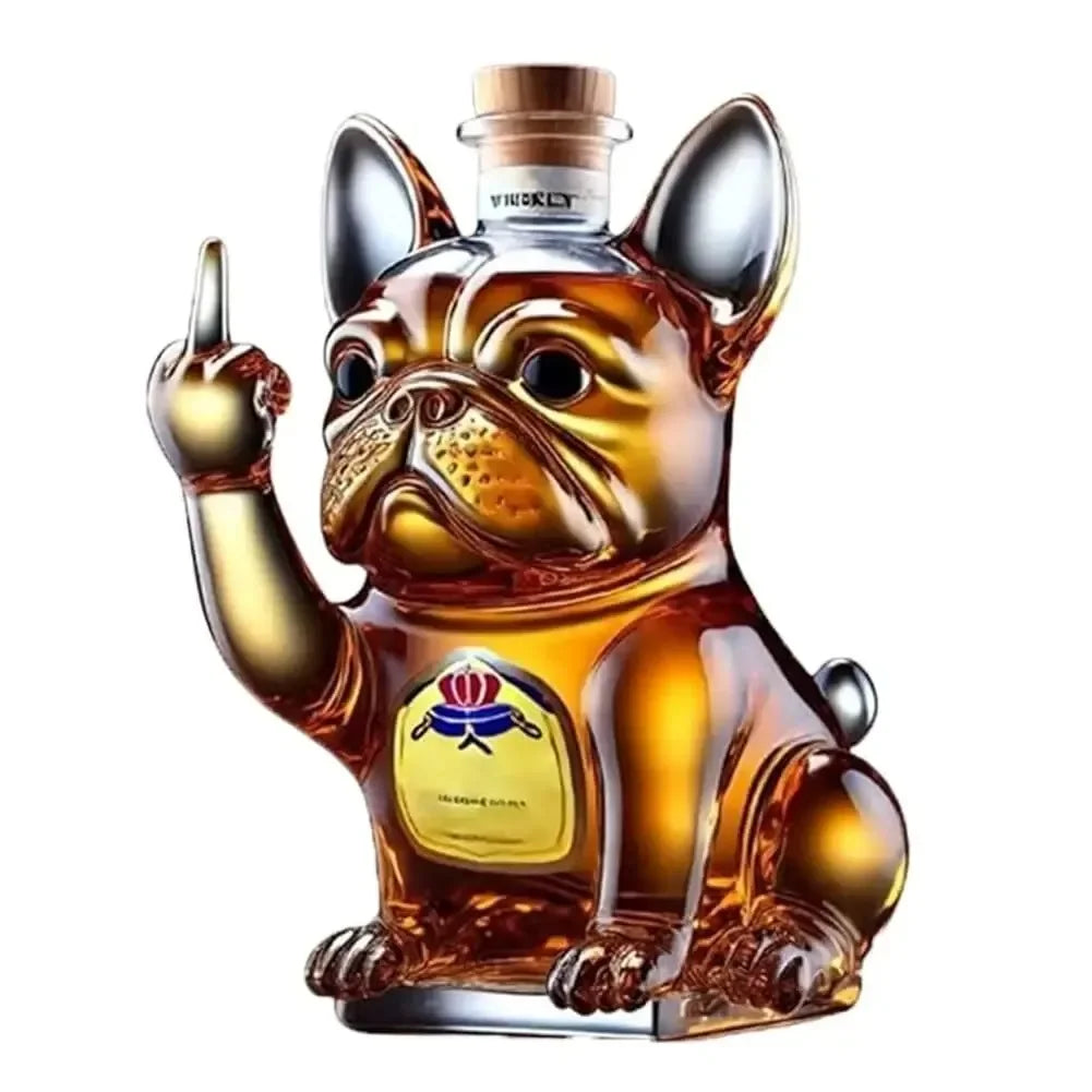 Licorera Cristal Divertida 10Oz - Decoración Bar Animales Whiskey Vino