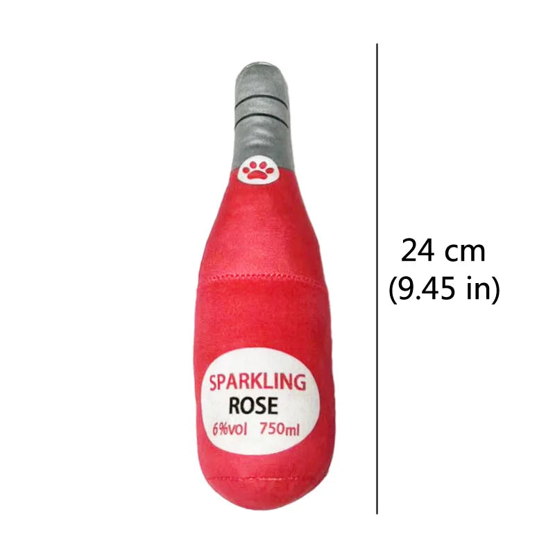 Juguete Botella Cerveza Peluche - Squeaker Limpieza Dental Perros Divertido