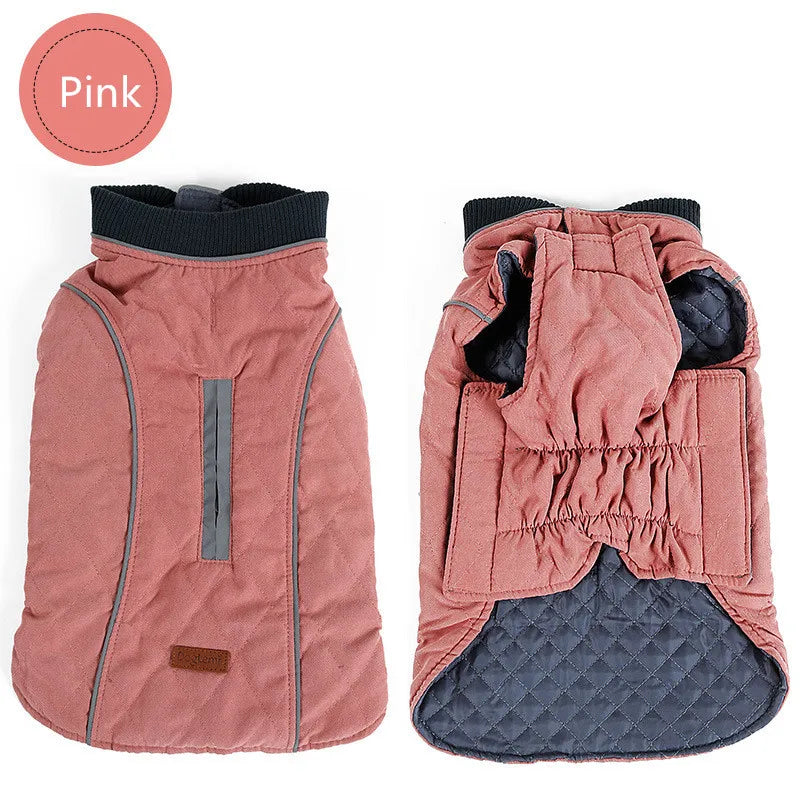 New Winter Coat Retro Design Cozy Winter Dog Pet Jacket Vest Warm Pet Outfit Clothes Dor Dogs 6 Colors