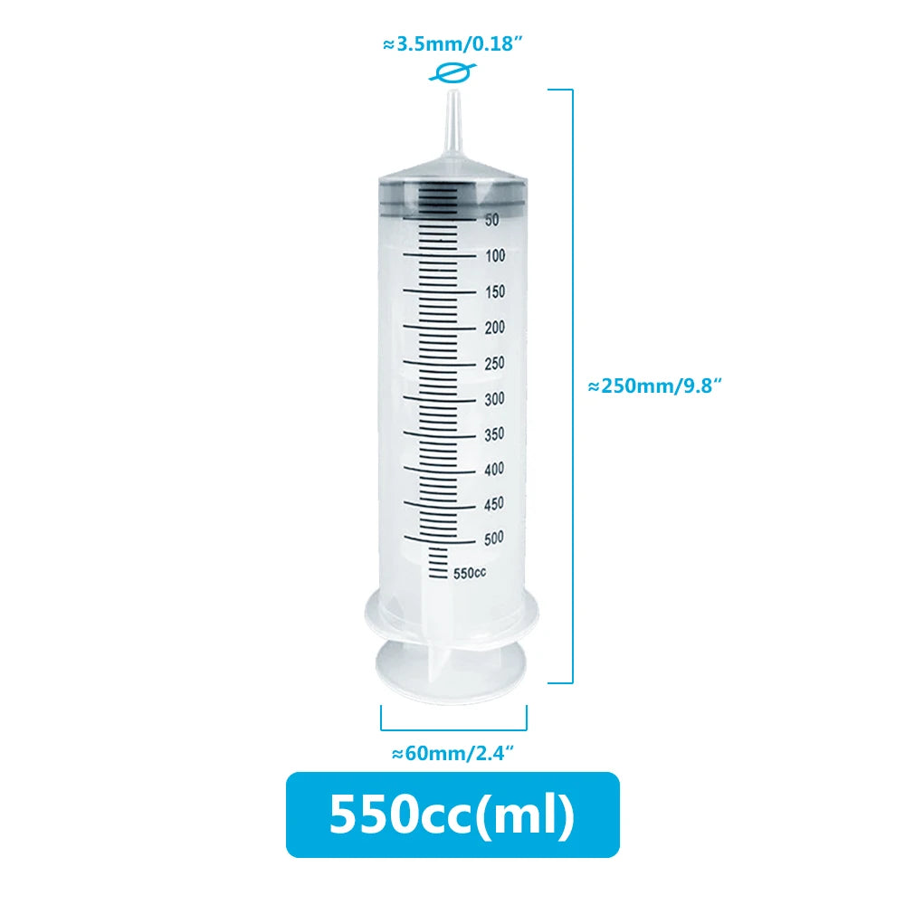 Jeringa Multifunción Mascotas 100-550ml - Alimentación y Medicación con Manguera