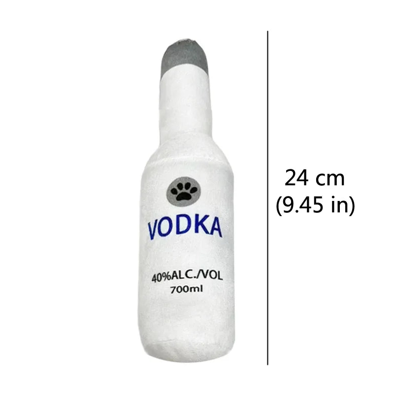 Juguete Botella Cerveza Peluche - Squeaker Limpieza Dental Perros Divertido