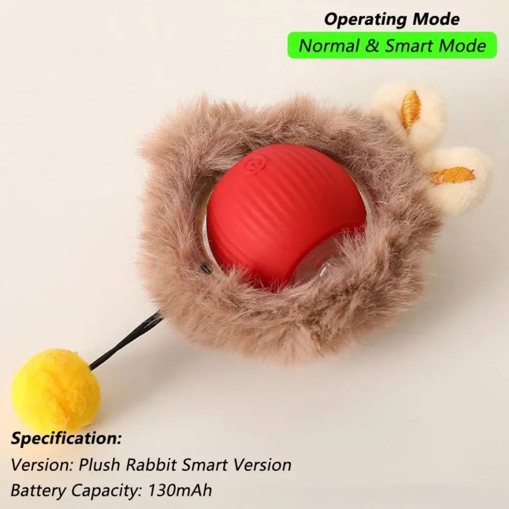 Pelota Interactiva Automática Gatos - Juguete Eléctrico Recargable con Cola