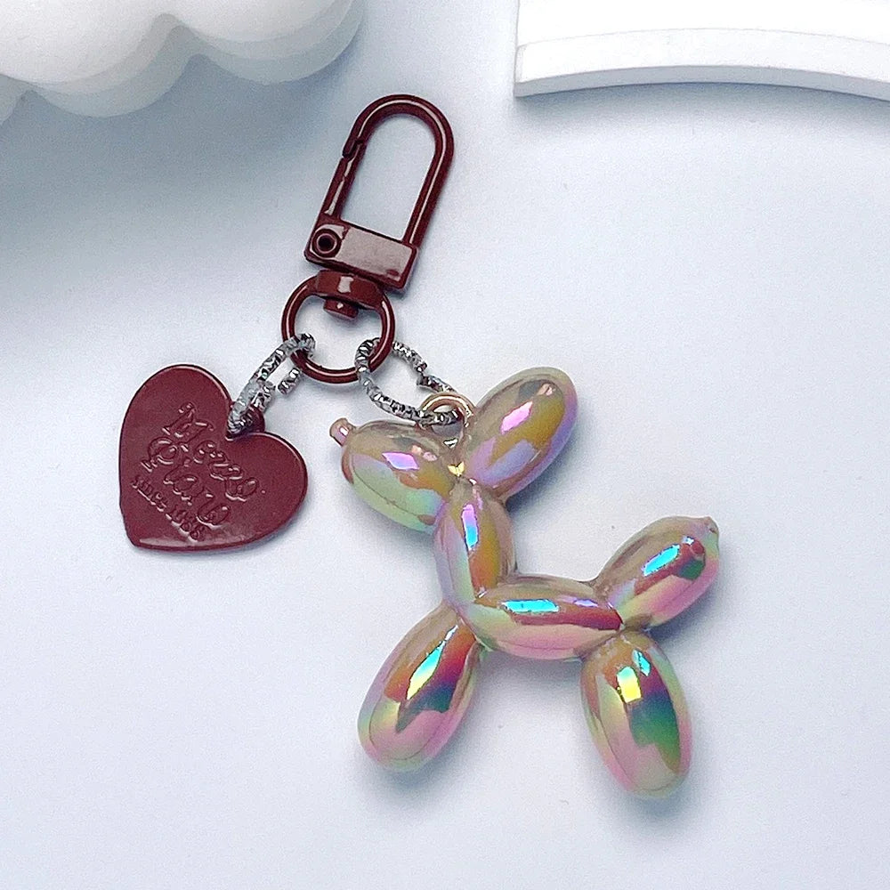 Llavero Perrito Globo Y2K - Charm Acrílico Colorido Estilo Retro