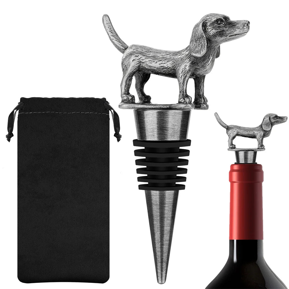 Tapones Vino Decorativos Mascotas - Aleación Zinc Silicona Bar Perro Gato