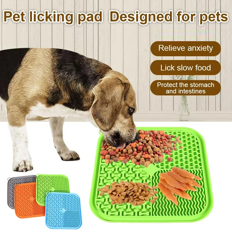 Suction Cup Dog Licking Mat - Silicone Slow Feeder for Enhanced Mealtime Experience
