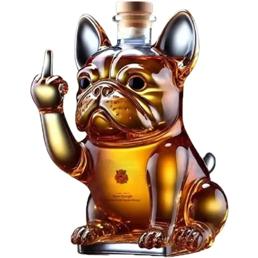 Licorera Cristal Divertida 10Oz - Decoración Bar Animales Whiskey Vino
