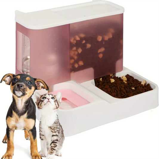 2-in-1 Automatic Pet Gravity Feeder for Cats and Dogs: Ensuring Optimal Feeding and Hydration