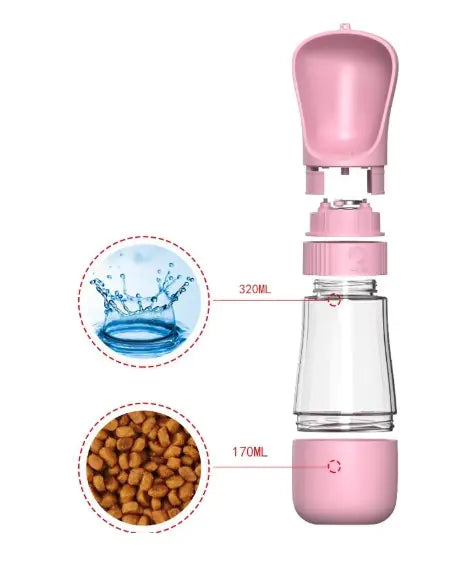 Set Cuencos Portátiles Viaje Perro - Agua y Comida Anti-Derrame