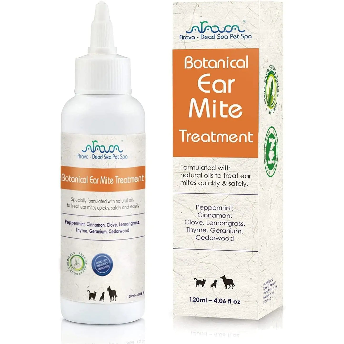 Tratamiento Natural para Ácaros de Oído en Perros y Gatos, Limpiador de Infecciones por Ácaros de Oído