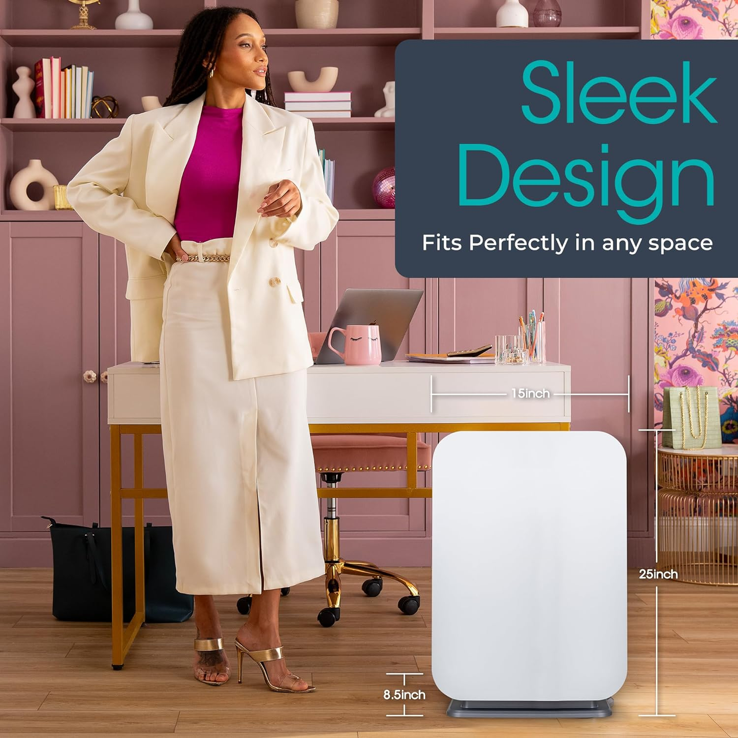 Purificador Aire HEPA BreatheSmart FLEX - 1400 Pies² Anti-Olores