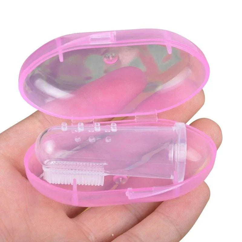 Cepillo Dental Dedo Mascotas - Silicona Suave Limpieza Dientes Perros Gatos