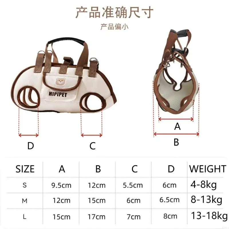 Mochila Transportadora K3KA Multifuncional - Arnés Ajustable Perros Pequeños