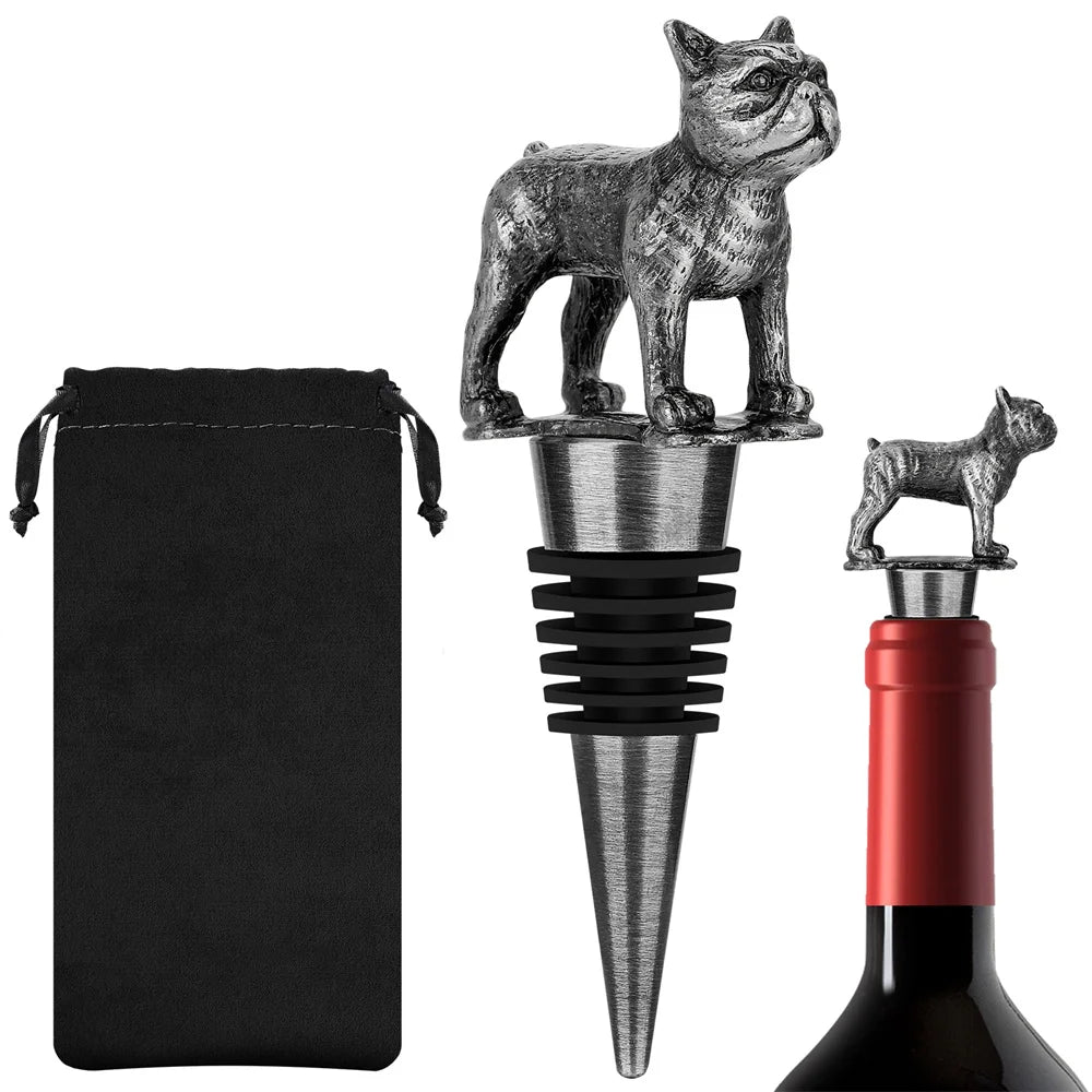 Tapones Vino Decorativos Mascotas - Aleación Zinc Silicona Bar Perro Gato