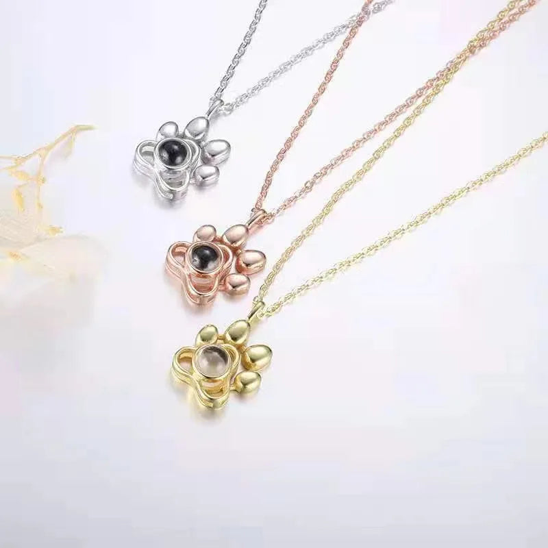 Collar Personalizado I Love You - Proyección Huella Perro Regalo Único