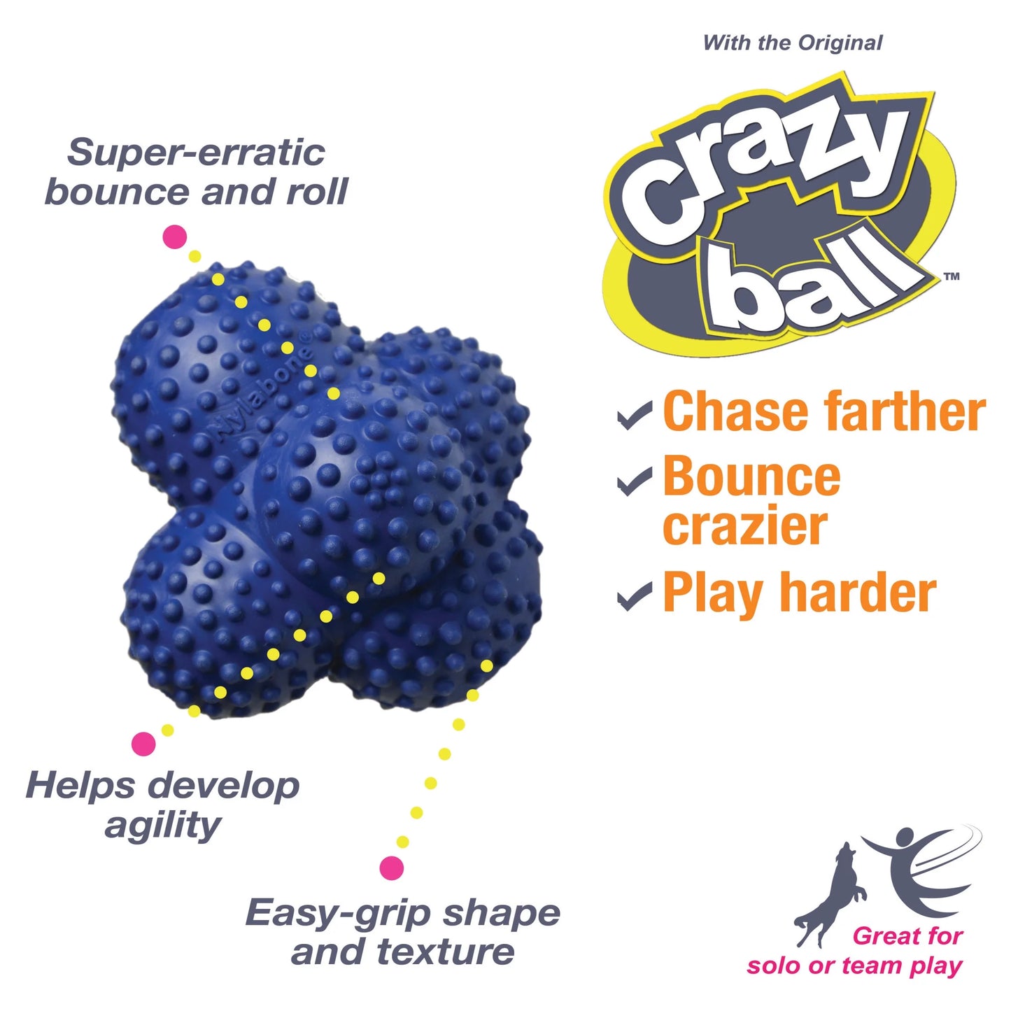 Power Play Large/Giant Ball for Dogs - Suitable for Dogs Up to 50 lbs (Single Count)