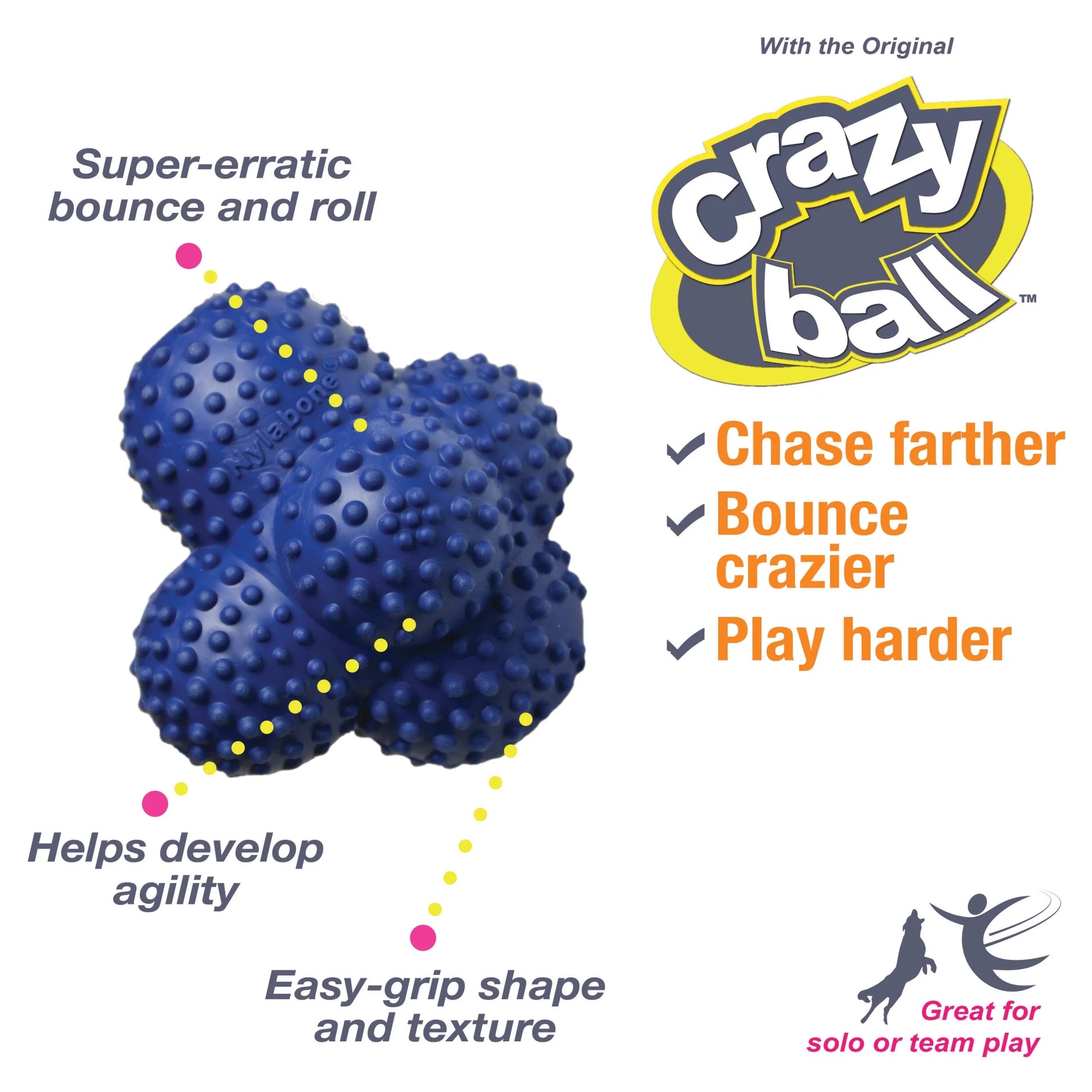 Power Play Large/Giant Ball for Dogs - Suitable for Dogs Up to 50 lbs (Single Count)