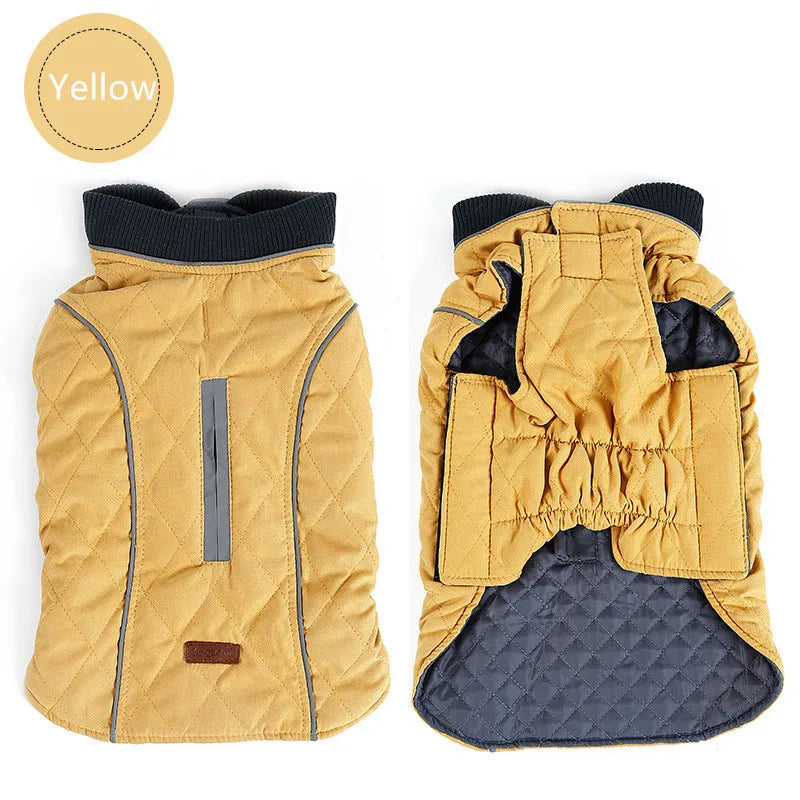 New Winter Coat Retro Design Cozy Winter Dog Pet Jacket Vest Warm Pet Outfit Clothes Dor Dogs 6 Colors
