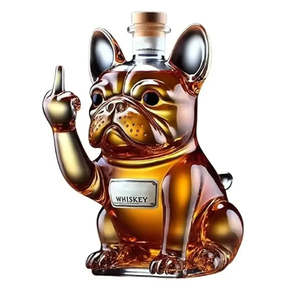 Licorera Cristal Divertida 10Oz - Decoración Bar Animales Whiskey Vino