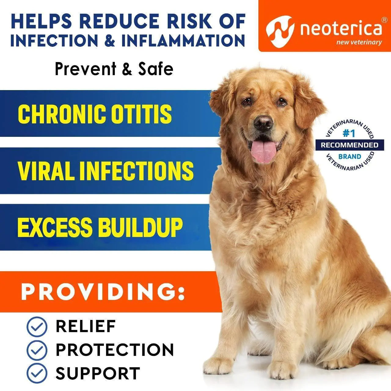 Gotas Limpiadoras para Oídos de Perros y Gatos Solución Lavante para Infección Ótica por Levaduras y Tratamiento de Oídos con Picazón