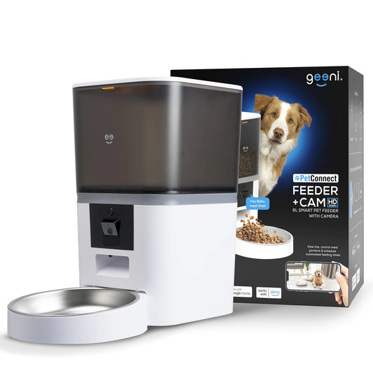 Geeni 6L Smart Pet Feeder with HD Camera & Voice Control
