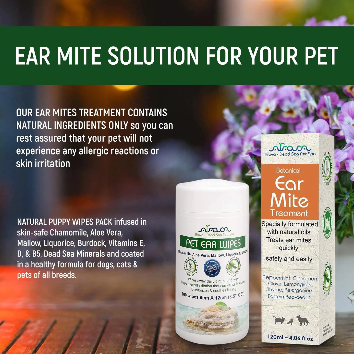 Tratamiento Natural para Ácaros de Oído en Perros y Gatos, Limpiador de Infecciones por Ácaros de Oído